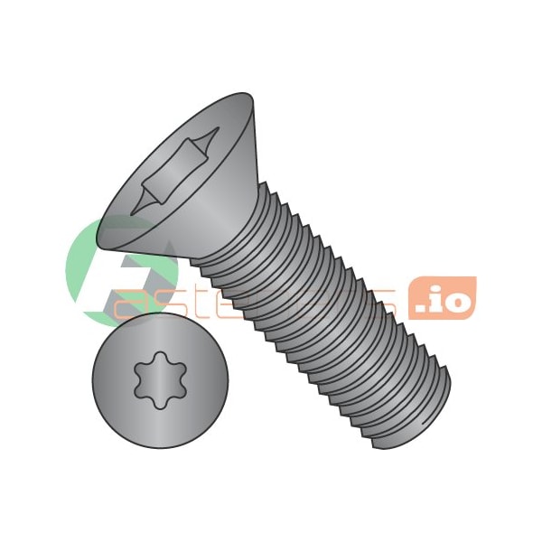 Newport Fasteners 1/4"-20 x 1 in Torx Flat Machine Screw, Black Oxide Steel, 3000 PK 365839 - main